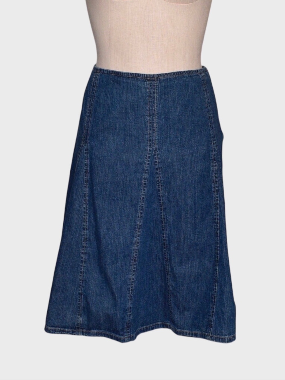 Jones New York Petite 100% Cotton Denim A-Line Skirt